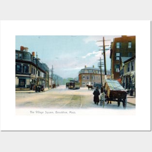 1910 Village Square Brookline Massachusetts Posters and Art